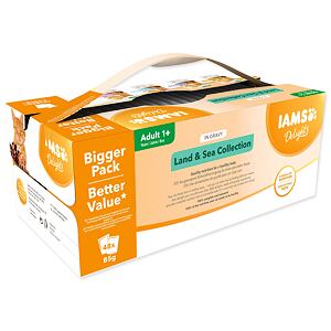 Kapsičky IAMS Delights mořské a suchozem. maso v omáčce multipack (48x85g) 4080 g