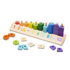 Melissa & Doug Drevené počítanie - tvary a čísla