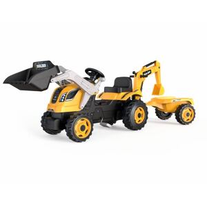 SM 710304 Šliapací traktor Builder Max s bagrom a vozíkom - poškodený obal