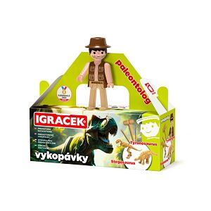 Efko Igráček Paleontológ - figúrka s vykopávkami dinosaurov Tyranosaura a Stegosaura