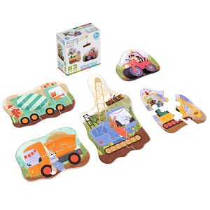 KukiKuk - Vééľké puzzle Stavebné stroje