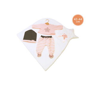 Llorens M843-26 obleček pro panenku miminko NEW BORN velikosti 43-44 cm