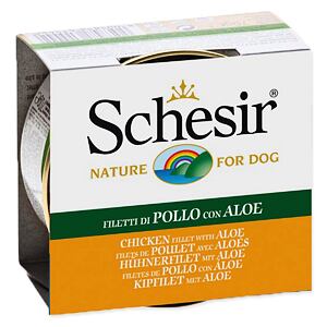 Konzerva SCHESIR Dog kuřecí + aloe v želé 150 g