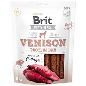 Snack BRIT Jerky Venison Protein Bar 200 g