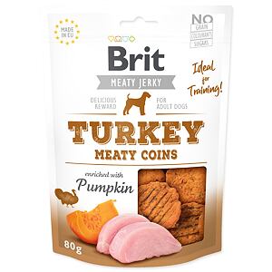 Snack BRIT Jerky Turkey Meaty Coins 80 g