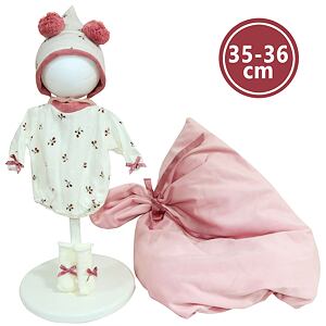 Llorens M635-78 obleček pro panenku miminko NEW BORN velikosti 35-36 cm