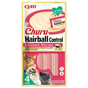 Pochoutka Churu Hairball kuřecí 4x14g