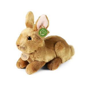 Rappa Plyšový králík hnědý ležící 23 cm ECO-FRIENDLY