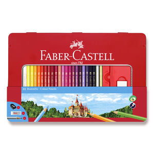 FABER-CASTELL Pastelky 48 farieb + príslušenstvo