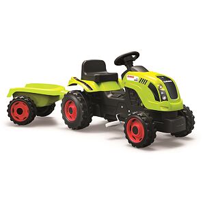 SM 710114 Smoby Šlapací traktor CLAAS zelený s vozíkem - poškozený obal