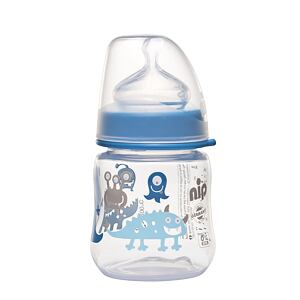 Nip PP láhev se širokým hrdlem, 150 ml, kluk, silikon dudlík M