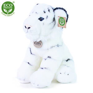 Plyšový tiger biely sediaci 30 cm ECO-FRIENDLY