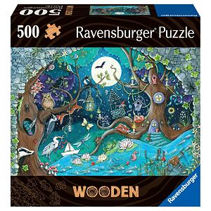 Ravensburger Drevené puzzle Čarovný les 500 dielikov