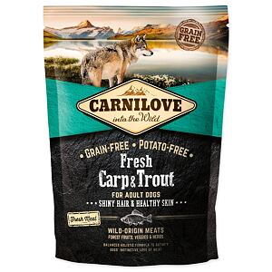 CARNILOVE Fresh Carp & Trout Shiny Hair & Healthy Skin for Adult dogs 1,5 kg