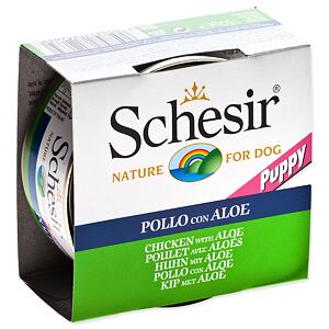 Konzerva SCHESIR Puppy kuřecí + aloe 150 g