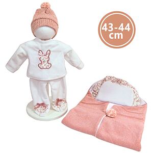 Llorens M844-44 obleček pro panenku miminko NEW BORN velikosti 43-44 cm
