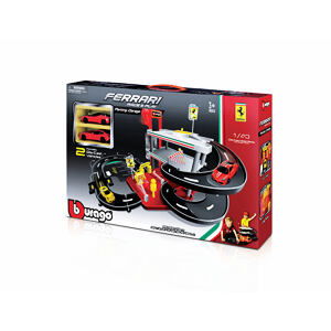 Bburago 1:43 Ferrari Race & Play Parking Garage - 2 autíčka