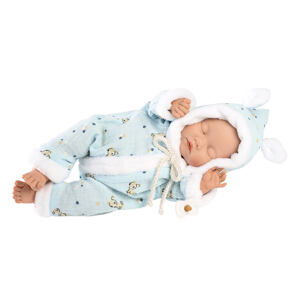 Llorens  LITTLE BABY - spící realistická panenka miminko s měkkým látkovým tělem - 32 cm