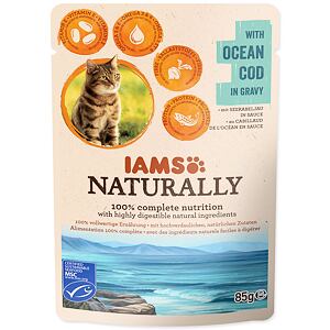 Kapsička IAMS Naturally treska v omáčce 85 g