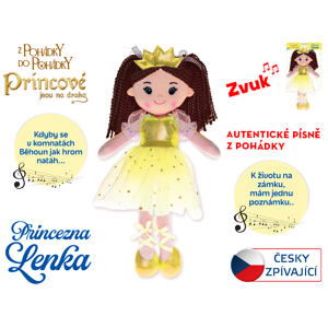 Mikro Trading Panenka Princezna Lenka 35cm měkké tělo na baterie česky zpívající