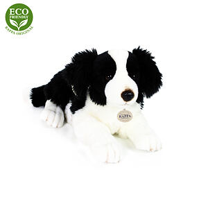 Plyšový pes Border kolie ležící 45 cm ECO-FRIENDLY