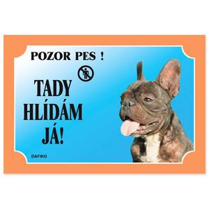 Tabuľka DAFIKO francúzsky buldog tmavý 1 ks