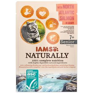 Kapsička IAMS Naturally Senior losos v omáčce 85 g