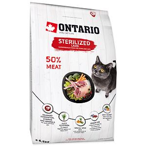 ONTARIO Cat Sterilised Lamb 6,5 kg