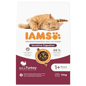 Krmivo IAMS Cat Adult Sensitive Digestion Turkey 10kg                     KS