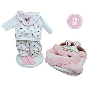Llorens M38-946 obleček pro panenku miminko velikosti 38 cm