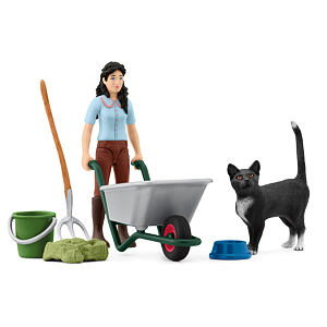 Schleich Hrací sada na kydání a ošetřování