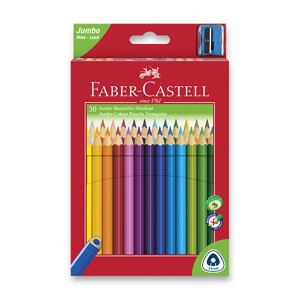 FABER-CASTELL Pastelky Junior Triangular 30 farieb + strúhadlo