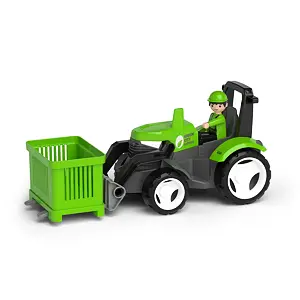 Efko Igráček ECO MultiGO Zelený traktor s vidlami, paleta, kôš, Igráček