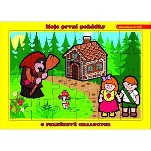 Teddies Puzzle doskové O perníkovej chalúpke 26x17cm 24 dielikov Moje prvé rozprávky