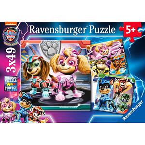 Ravensburger Paw Patrol vo veľkofilme Puzzle 3x49 dielikov