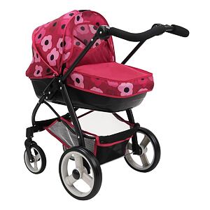 56726031 Kočík pre bábiky 2v1 - Bella Poppy Red - poškodený obal