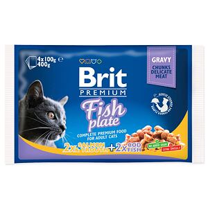 Kapsičky BRIT Premium Cat Fish Plate 400 g
