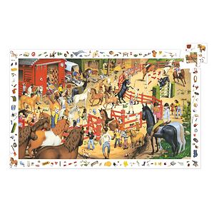 DJECO Vyhledávací puzzle Koně - 200 pcs