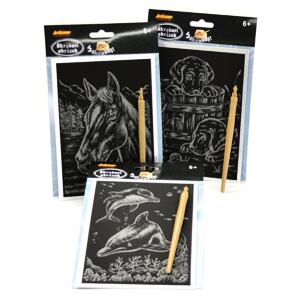 ArtLover Škrabací obrázek - stříbrný A5, více druhů