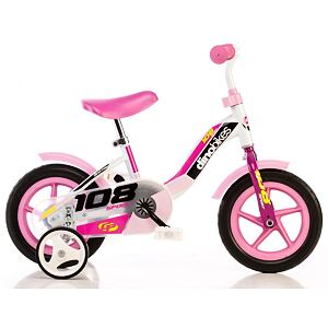 RH 108LG DINO Bikes - detský bicykel10'' 108LG - ružový 2017 - poškodený obal