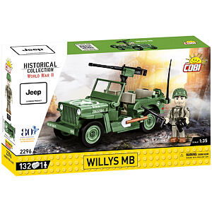 Cobi Jeep Willys MB & M2 dělo D-DAY, 1:35, 132 k, 1 f