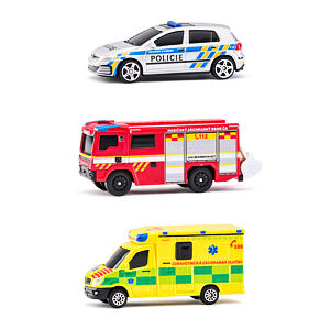 Maisto Sada Záchranných vozidel, Česká republika - Policie, Sanitka, Hasičský vůz, 1:64 CZ