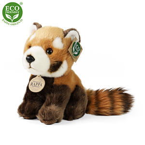 Plyšová panda červená sedící 18 cm ECO-FRIENDLY