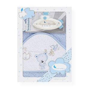 Interbaby OSUŠKA froté PRÁDLO + teploměr - MODRÁ