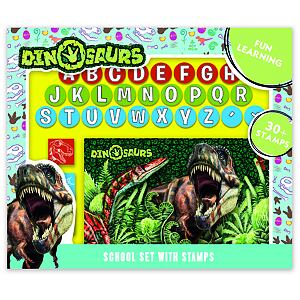 Školská súprava s pečiatkami Dino