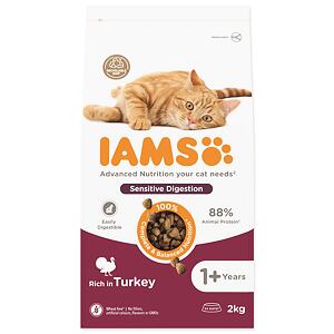 Krmivo IAMS Cat Adult Sensitive Digestion Turkey 2kg