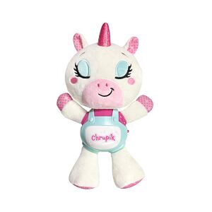 Teddies Jednorožec Chrupík zaspávač plyš/plast na batérie zvuk/svetlo