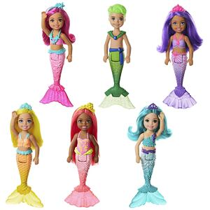 25GJJ85 Mattel Barbie Chelsea mořská panna, více druhů - poškozený obal