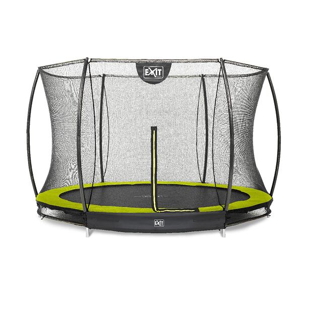 EXIT TOYS Silhouette pozemní trampolína ø305cm s ochrannou sítí - zelená