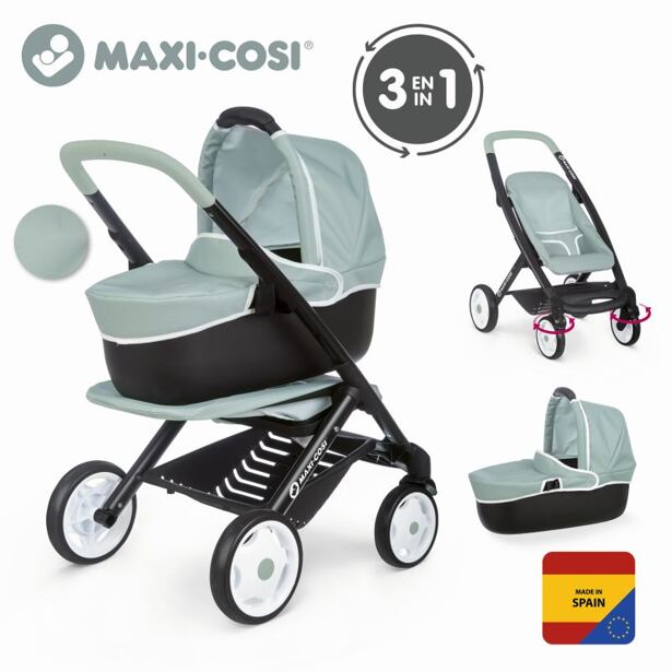 SM 253120 Smoby Kombinovaný kočárek Maxi Cosi světle zelený - poškozený obal